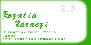 rozalia maraczi business card