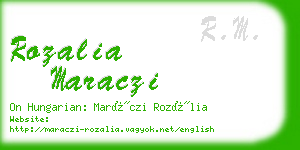 rozalia maraczi business card